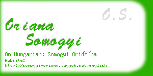 oriana somogyi business card